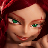 Ultra Lightweight Goblin Sex Doll Bina 156cm Dark Red Hair