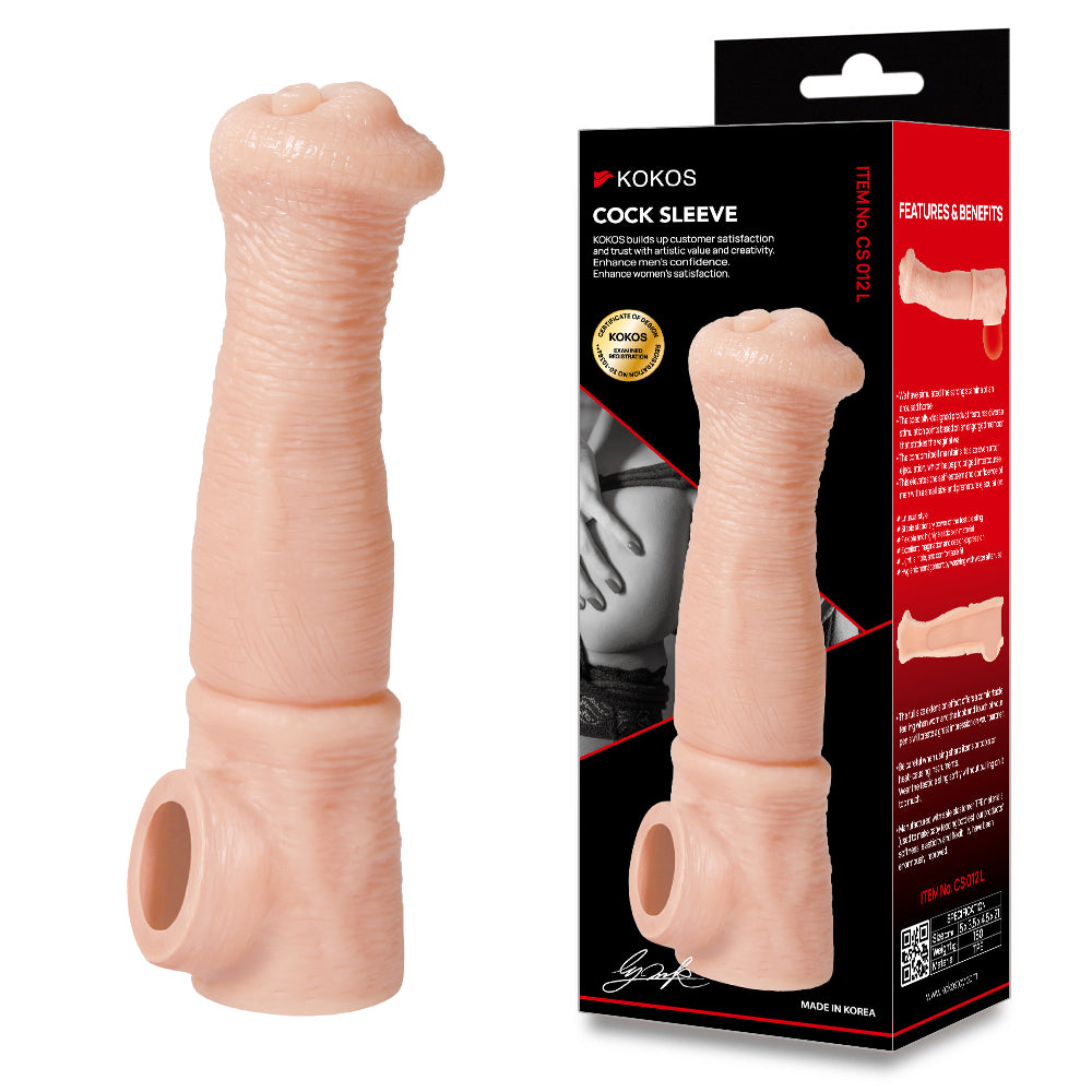 Kokos Premium Large Cock Sleeve For Men Flesh Penis Extension Toy