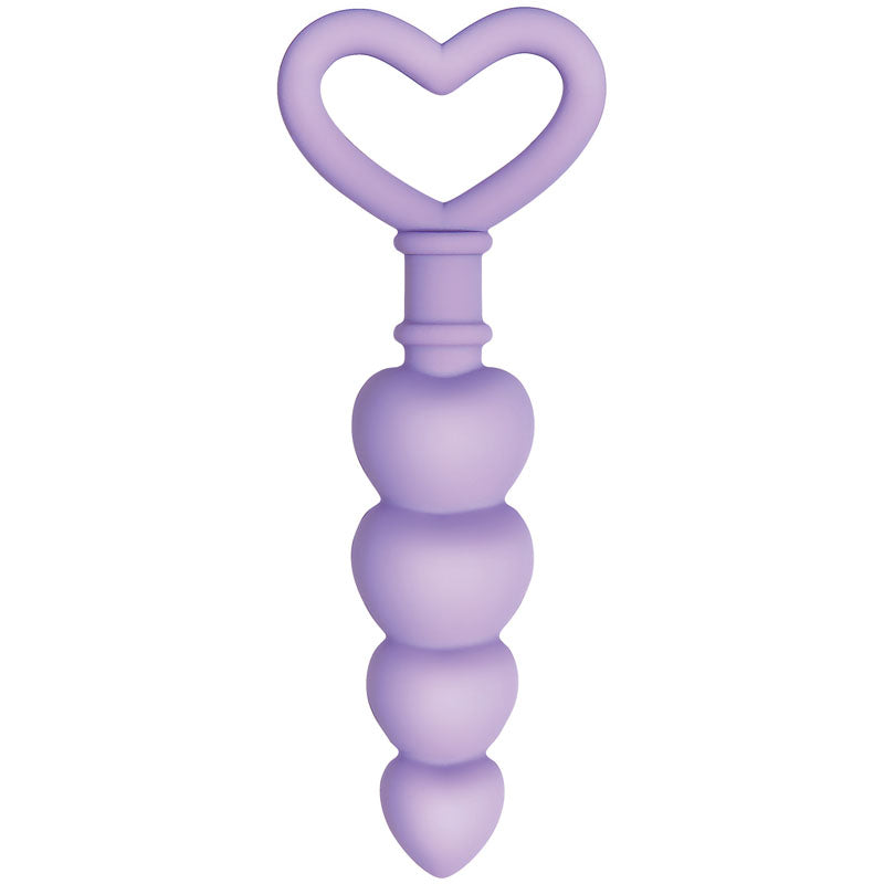 Evolved Sweet Treat - Purple 11.5 cm Beaded Butt Plug with Handle