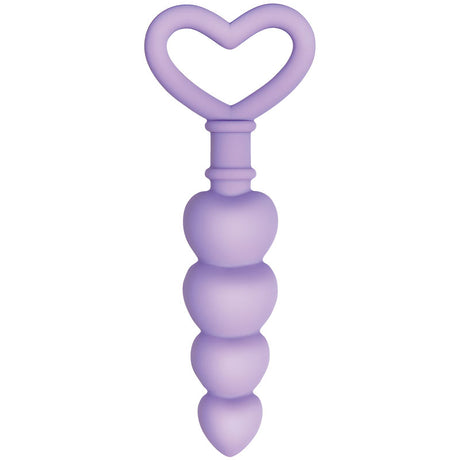 Evolved Sweet Treat - Purple 11.5 cm Beaded Butt Plug with Handle