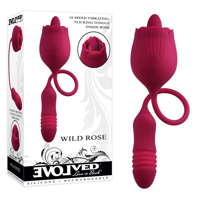 Evolved WILD ROSE - Red USB Rechargeable Flickering Stimulator