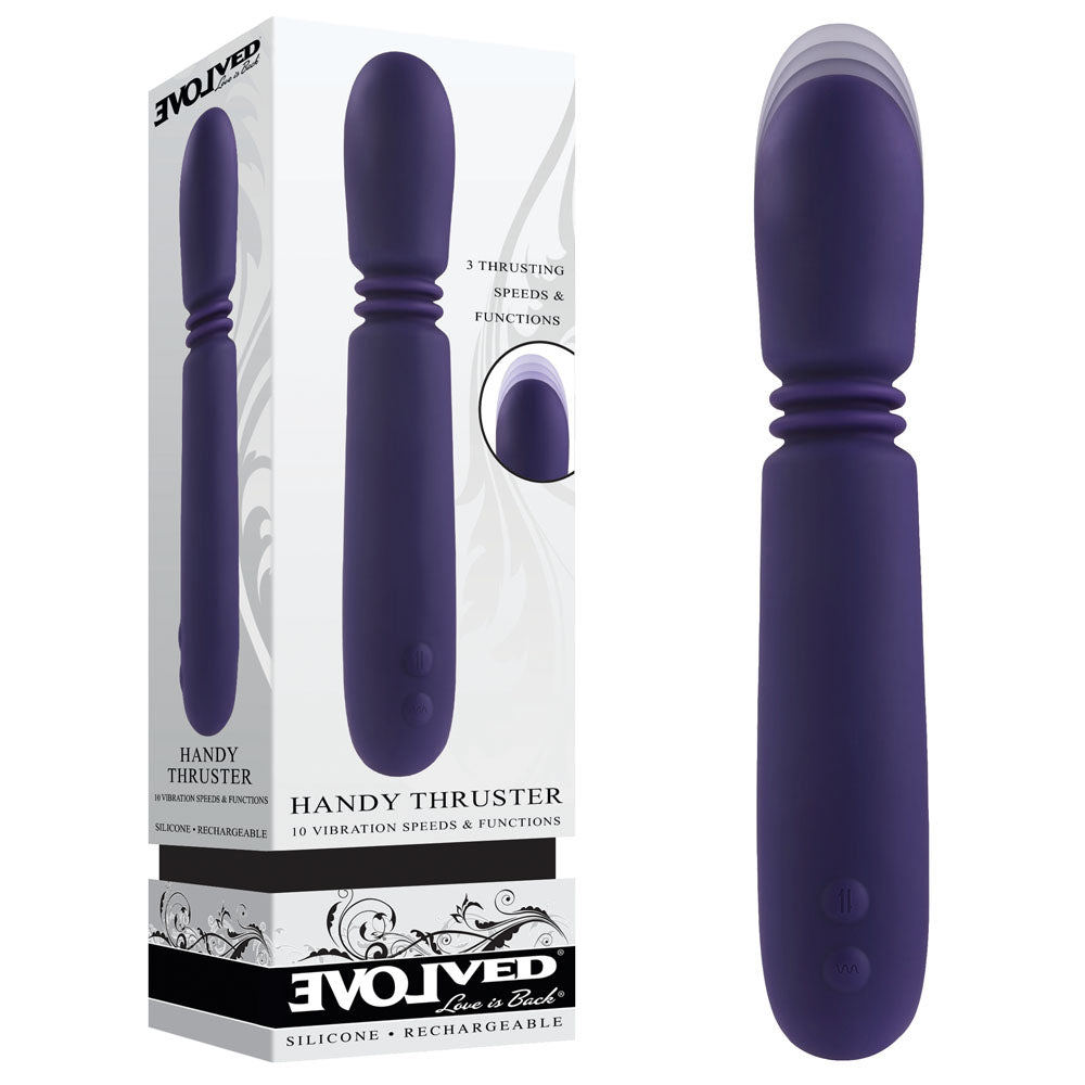 Evolved HANDY THRUSTER - Purple 20.3 cm USB Rechargeable Thrusting Vibrator