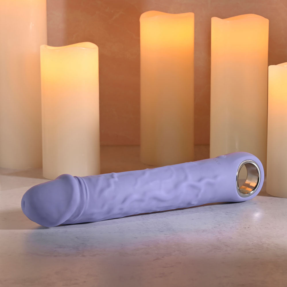 Evolved Large Fantasy Vibrator – Purple USB Rechargeable Toy