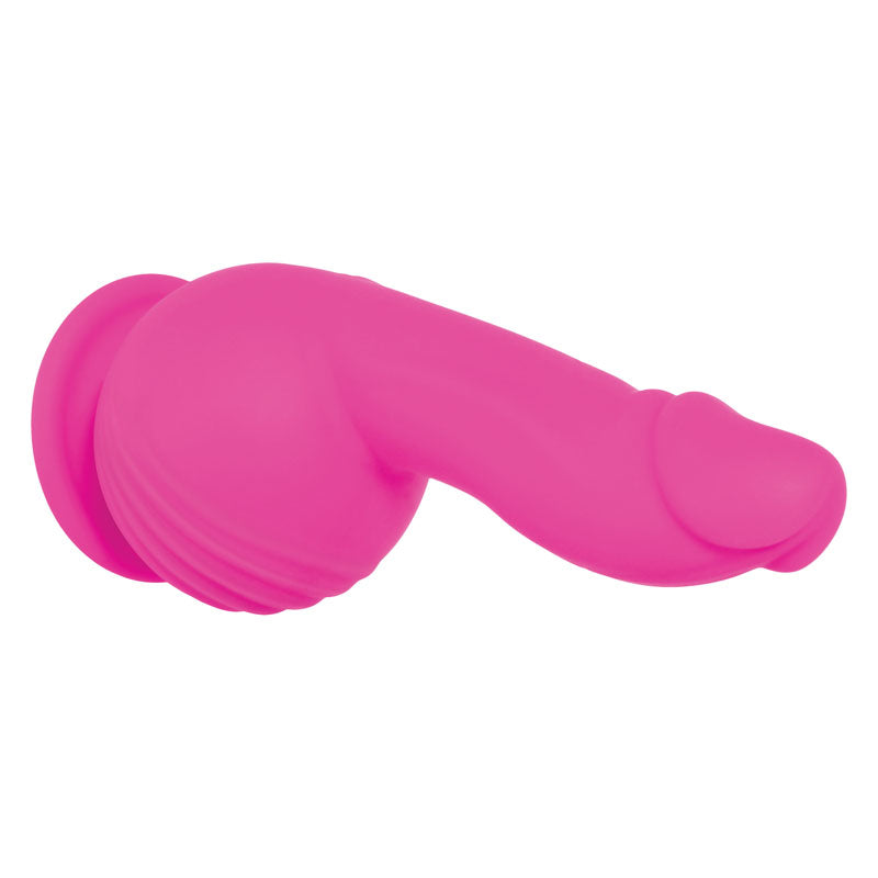 Evolved Ballistic - Pink 19 cm USB Rechargeable Vibrating Dong with Balls Motor & Remote