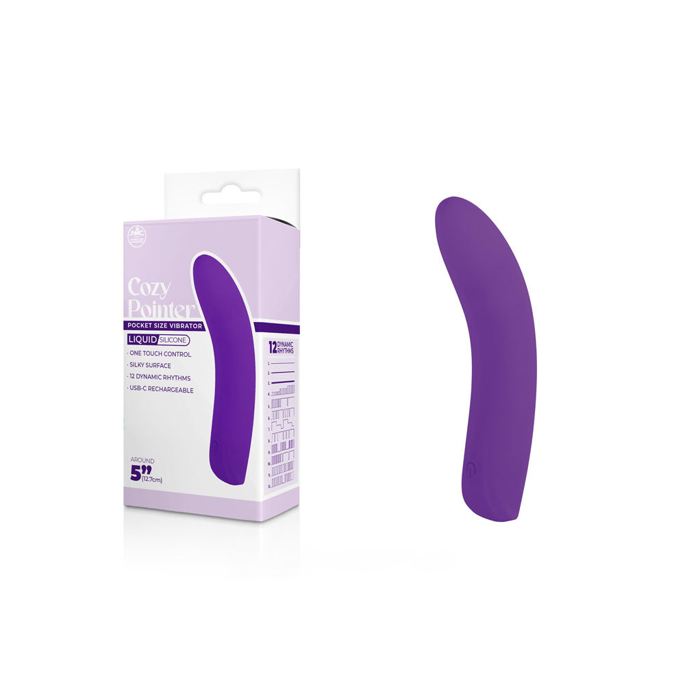 Cozy Pointer - Purple - Purple 12.7 USB Rechargeable Mini Vibrator