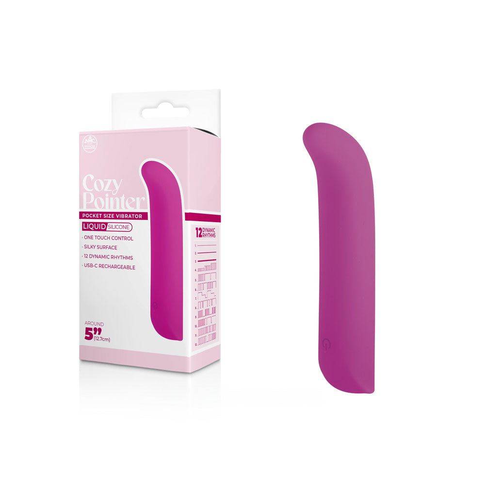 Cozy Pointer - Pink - Pink 12.7 cm USB Rechargeable Mini Vibrator