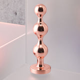 Gender X GOLD DIGGER SMALL - Rose Gold Small Butt Plug with Black Gem Base