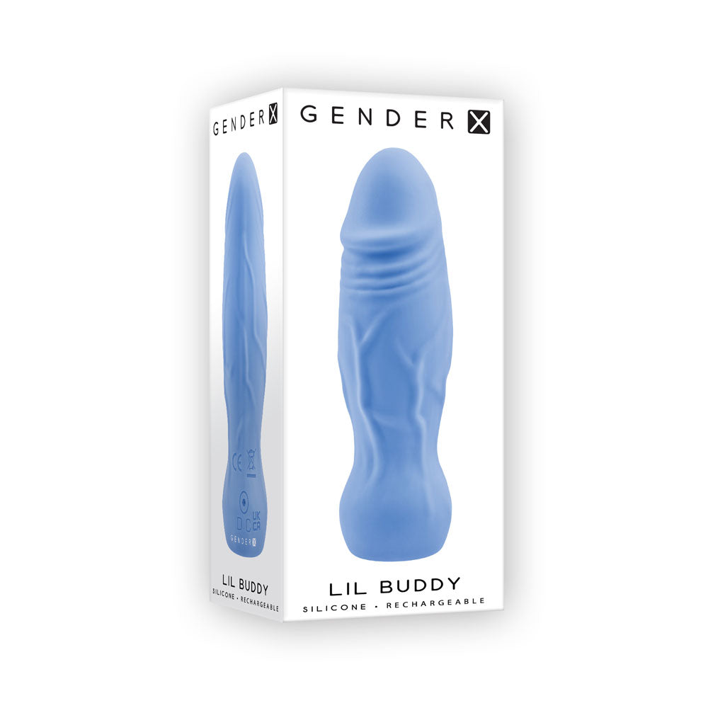 Gender X LIL BUDDY - Light Blue 10.1 cm USB Rechargeable Mini Vibrator