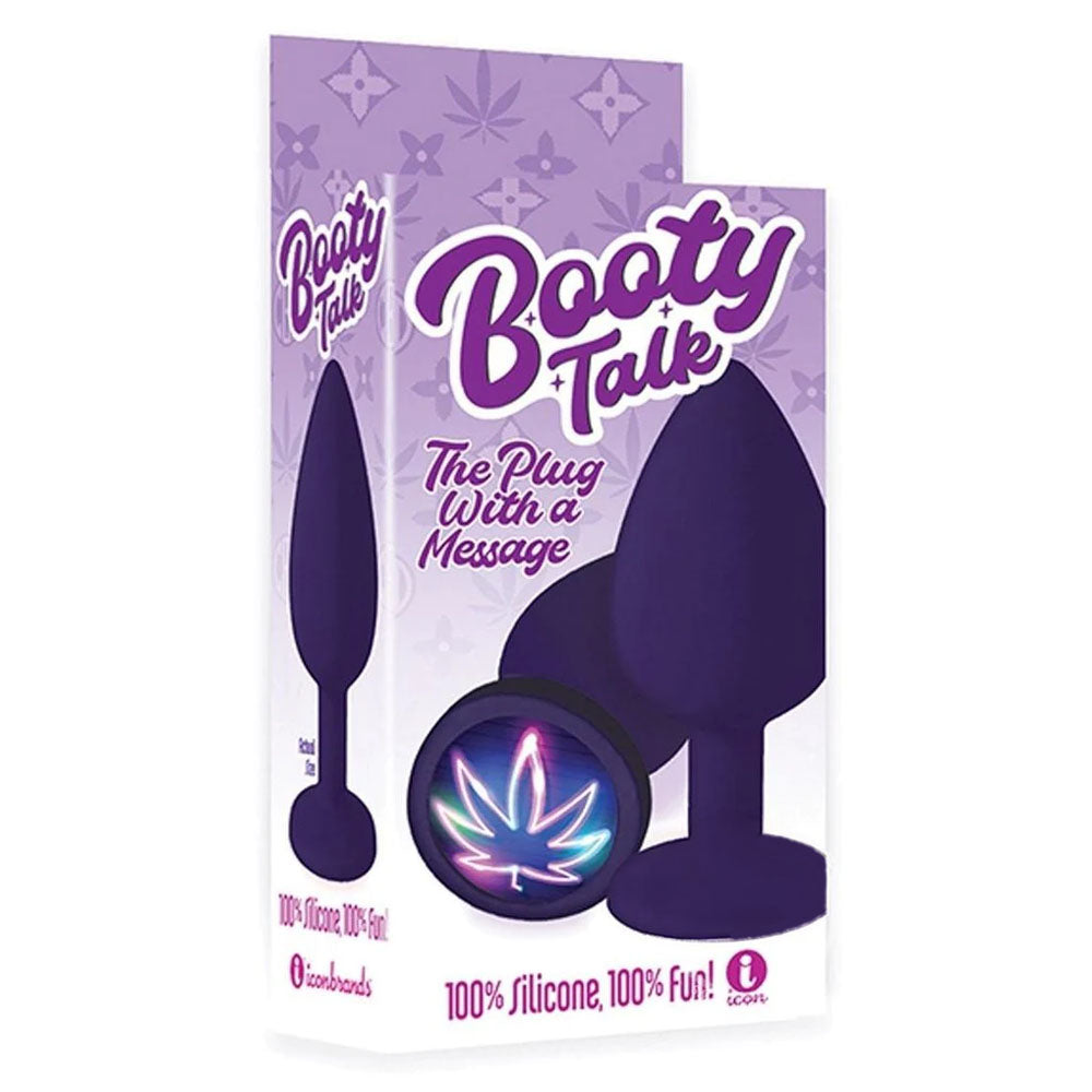 The 9's Booty Talk - Neon Leaf - Purple Butt Plug