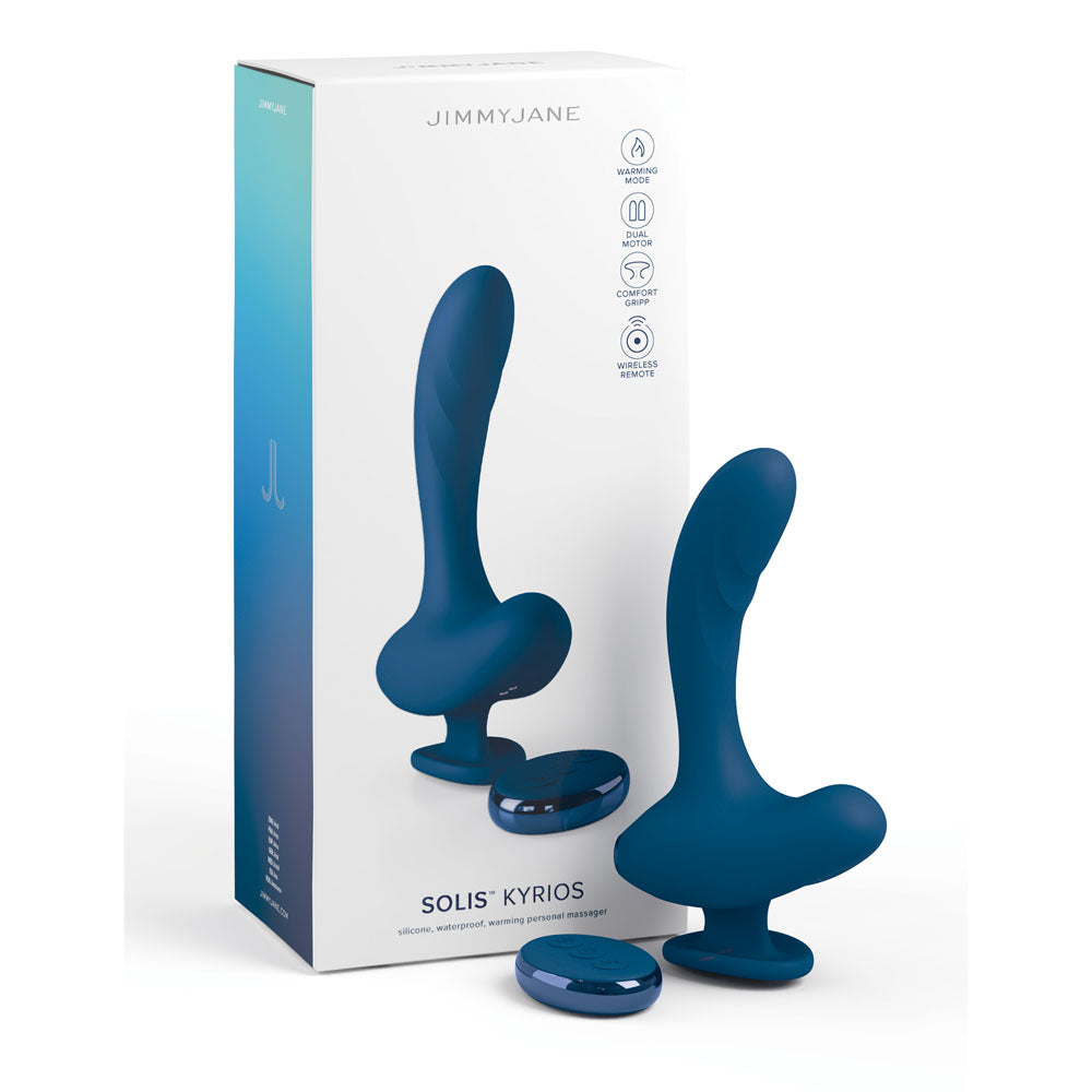 JimmyJane Solis Kyrios - Blue USB Rechargeable Prostate Massager with Remote