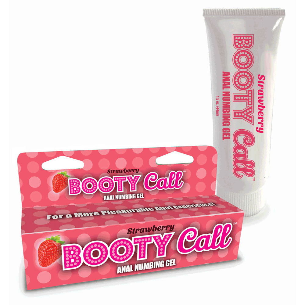 Booty Call Anal Numbing Gel - Strawberry Flavoured - 44 ml (1.5 oz) Tube