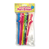 Super Fun Penis Party Straws - Multi Coloured Dicky Straws - 8 Pack