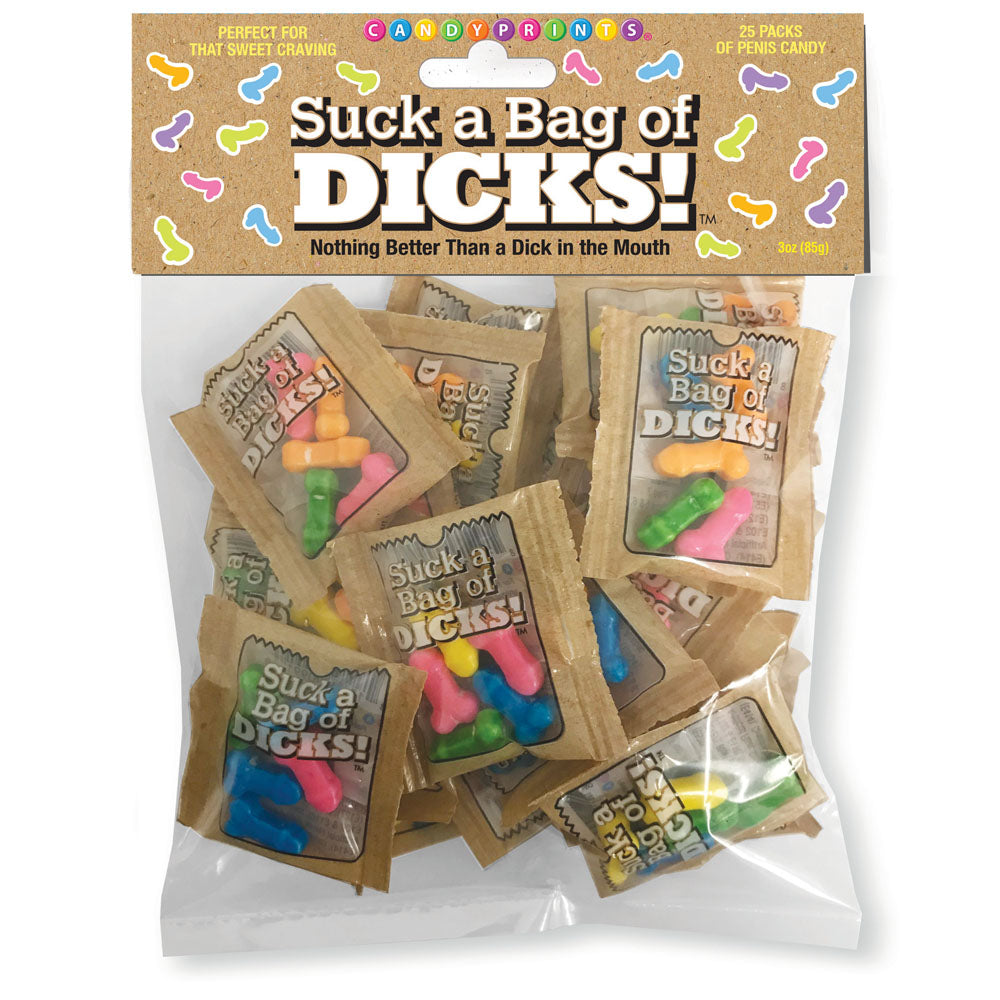 Suck a Bag of Dicks! Bag of 25 - Pecker Lollies