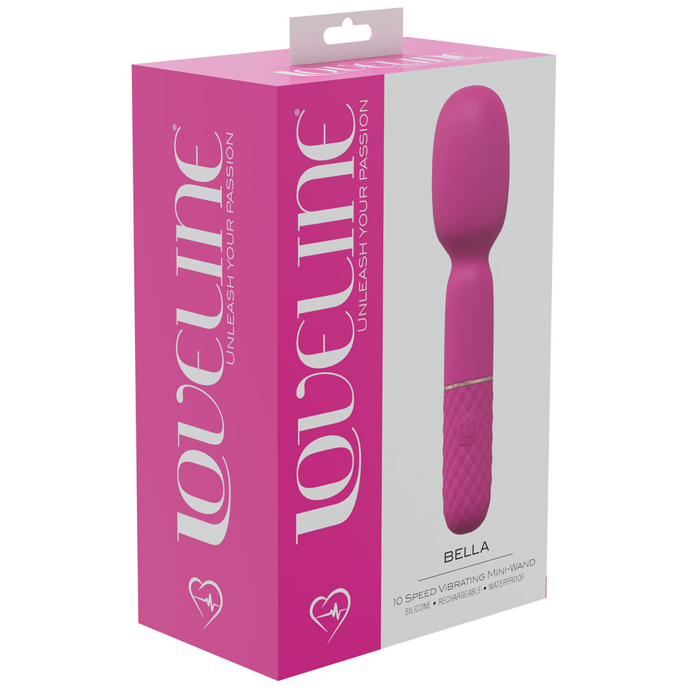 LOVELINE Bella - Pink - Pink 14 cm USB Rechargeable Massage Wand