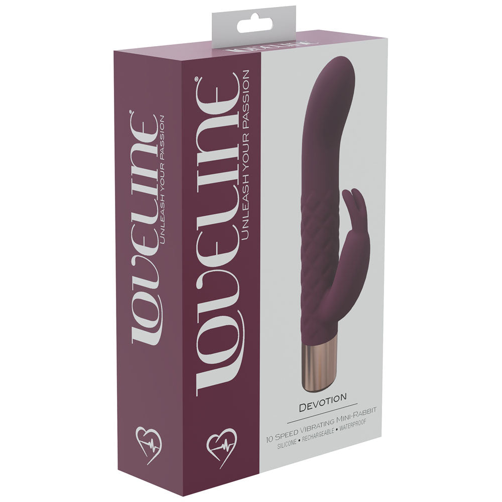 LOVELINE Devotion - Burgundy Rechargeable Rabbit Vibrator