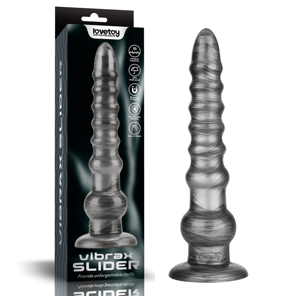 Lovetoy Vibrax Slider 12.5" Rechargeable Suction Cup Vibrating Dildo