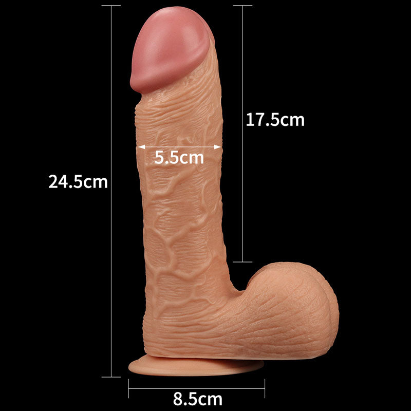 King Size 9'' Realistic Dildo - Flesh Dong