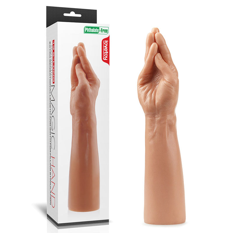 King Sized 13.5'' Realistic Magic Hand - Flesh Hand Dildo