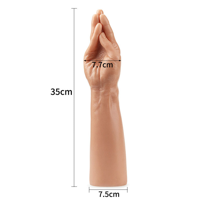 King Sized 13.5'' Realistic Magic Hand - Flesh Hand Dildo