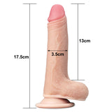 Sliding Skin Dual Layer Dong - Flesh (7'') with Flexible Skin