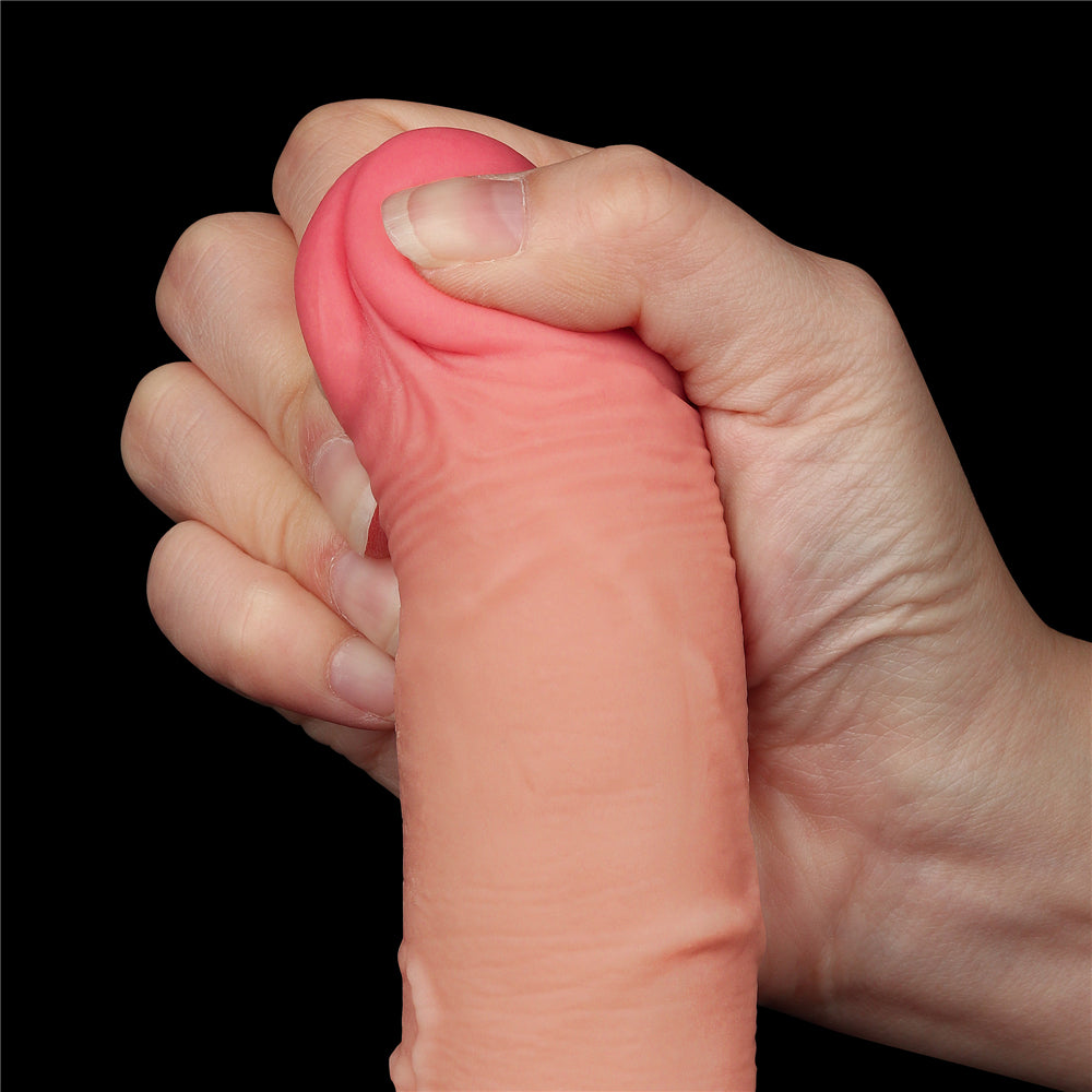 Sliding Skin Dual Layer Dong - Flesh (7.5'') with Flexible Skin