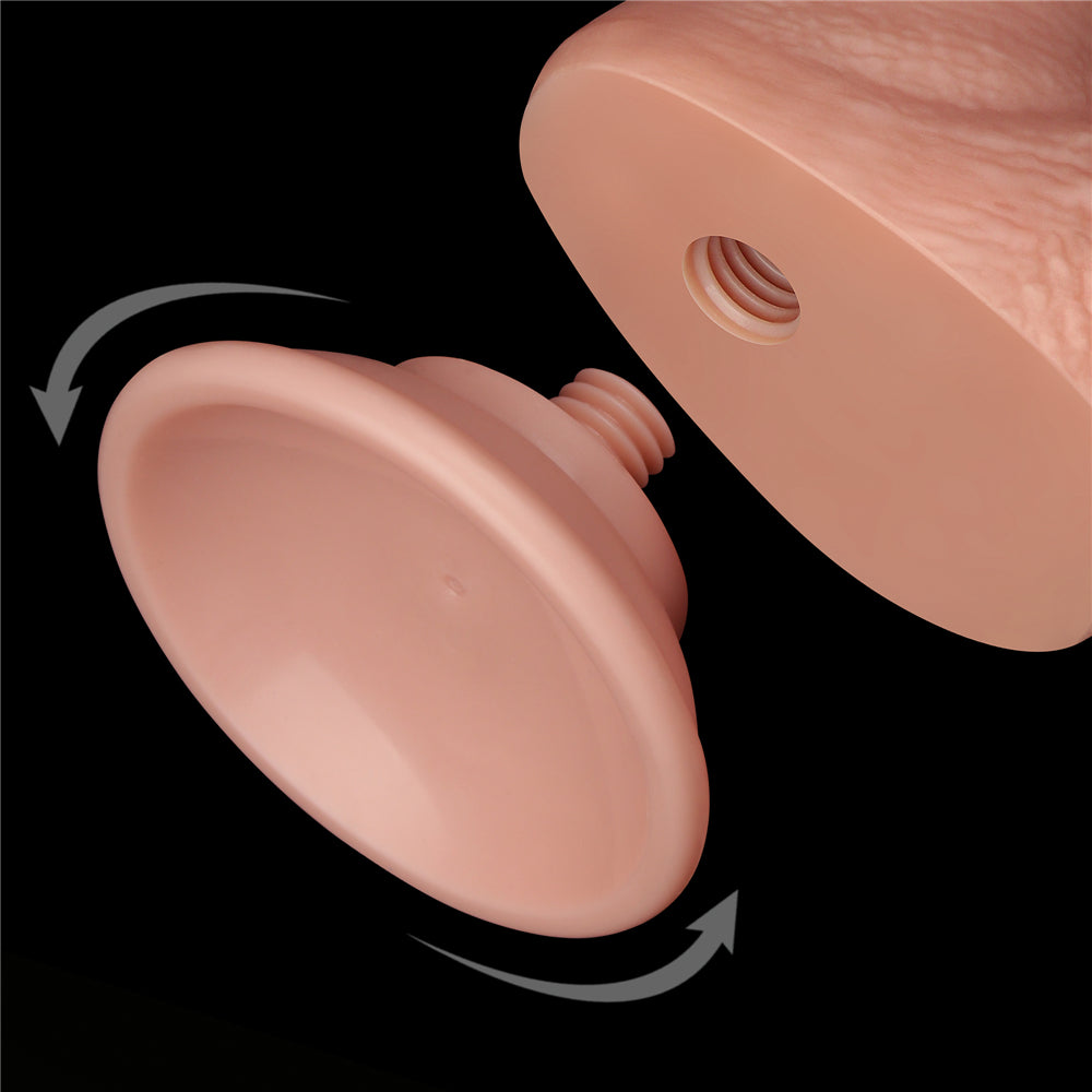 Sliding Skin Dual Layer Dong - Flesh (7.5'') with Flexible Skin