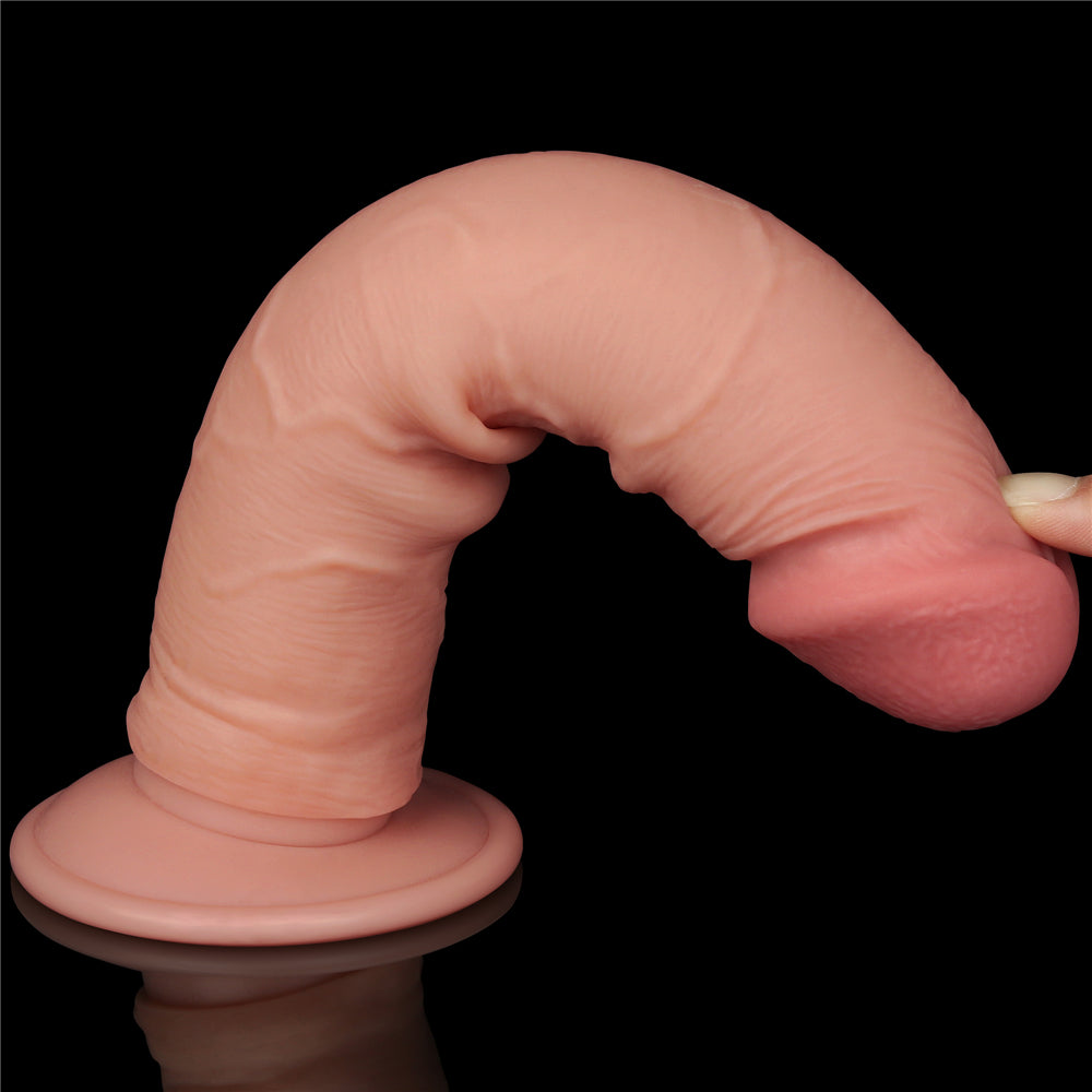 Sliding Skin Dual Layer Dong - Flesh (8'') with Flexible Skin