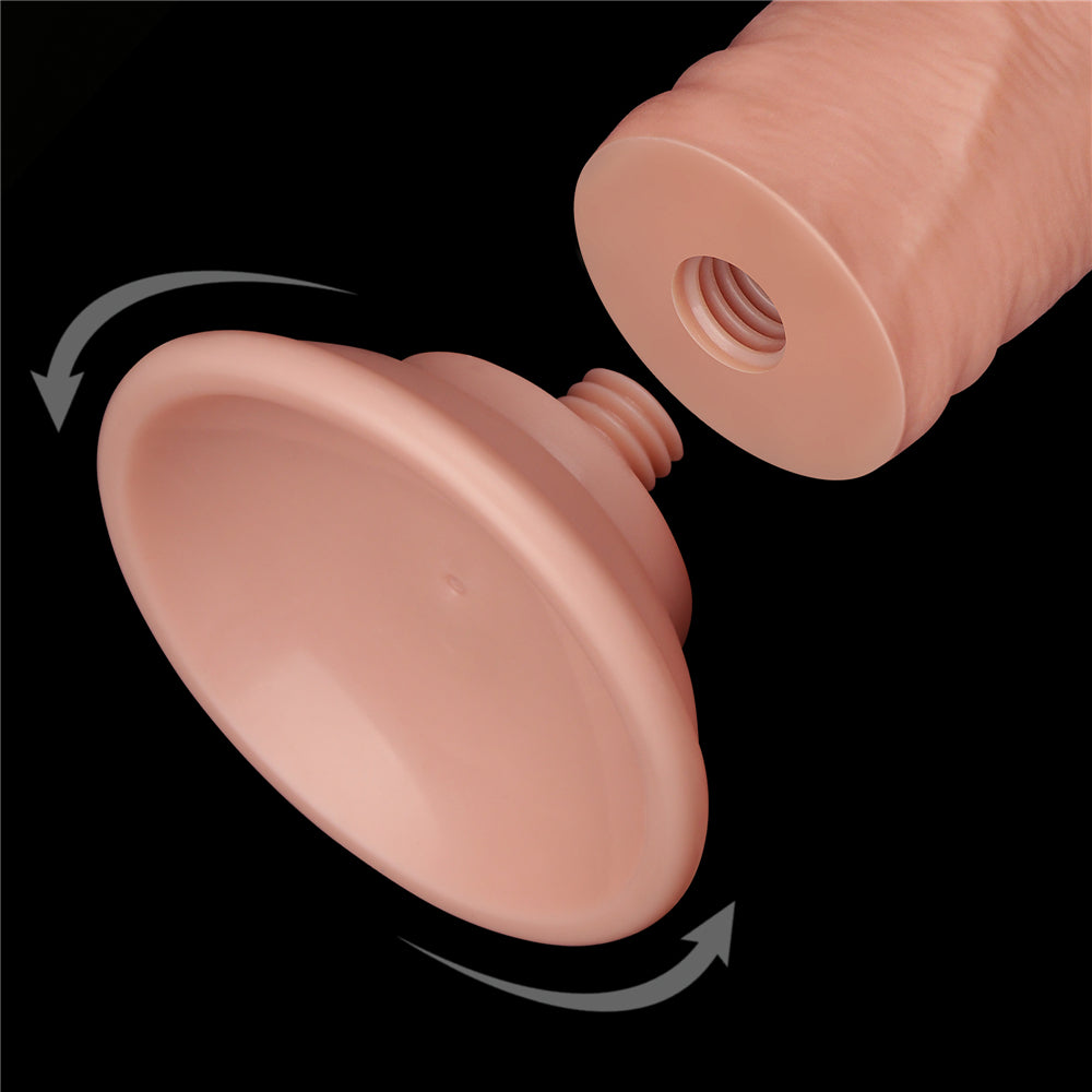 Sliding Skin Dual Layer Dong - Flesh (8'') with Flexible Skin