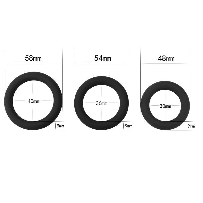 Power Plus Soft Silicone Snug Ring  - Set of 3 Sizes