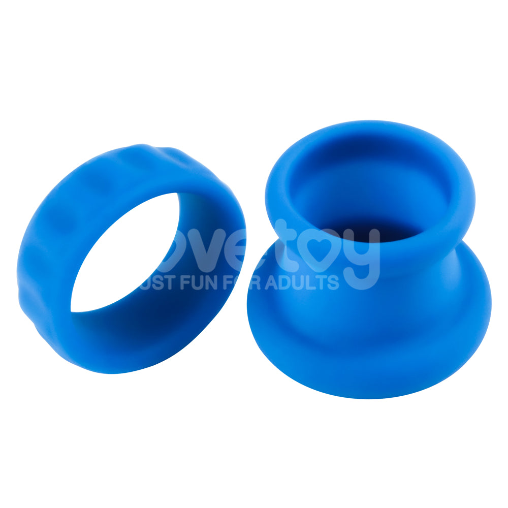 Pinnacle Pro Twin Flex - Blue Cock & Balls Rings