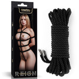 Rebellion Reign Silky Bondage Rope - Black 10 metre length