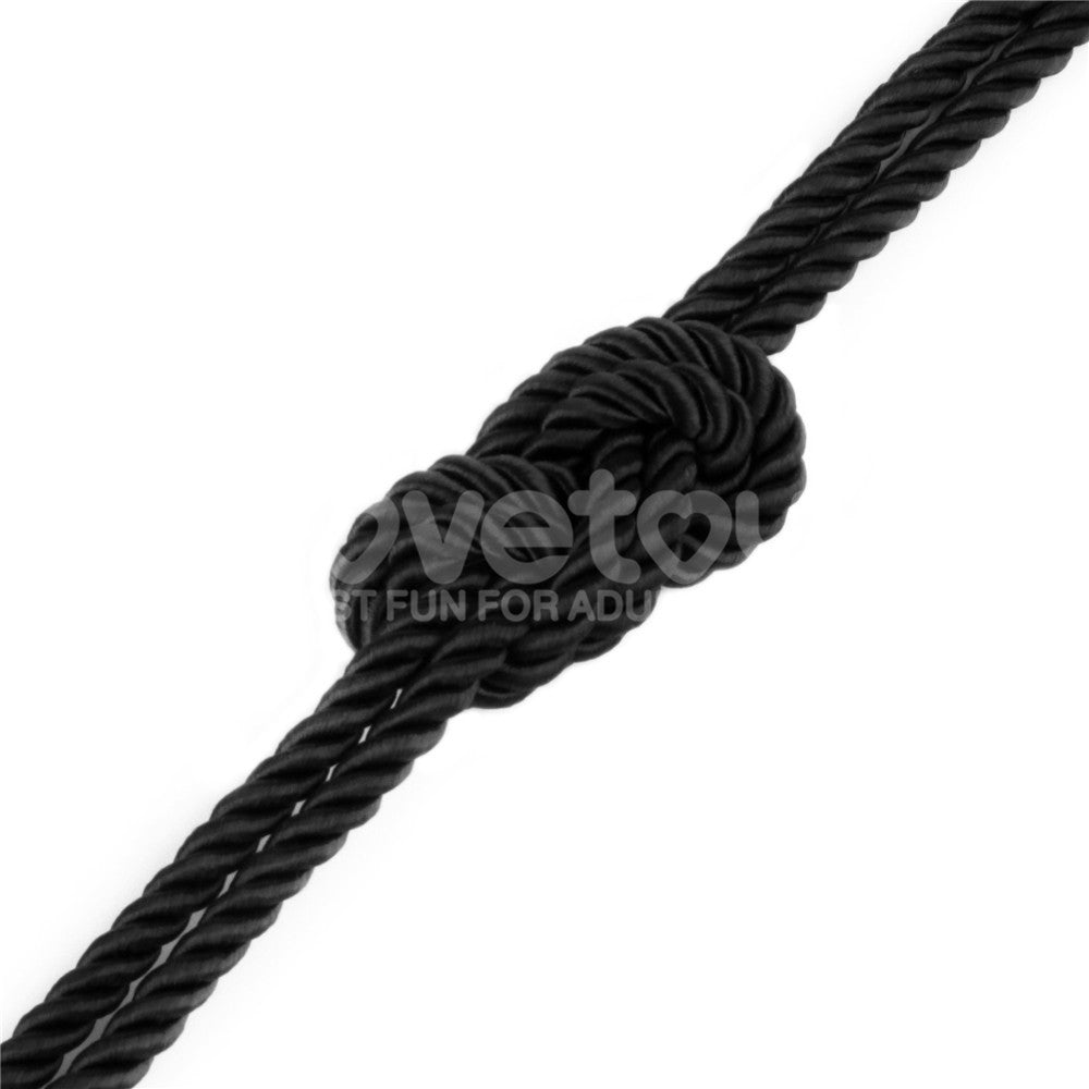 Rebellion Reign Silky Bondage Rope - Black 10 metre length