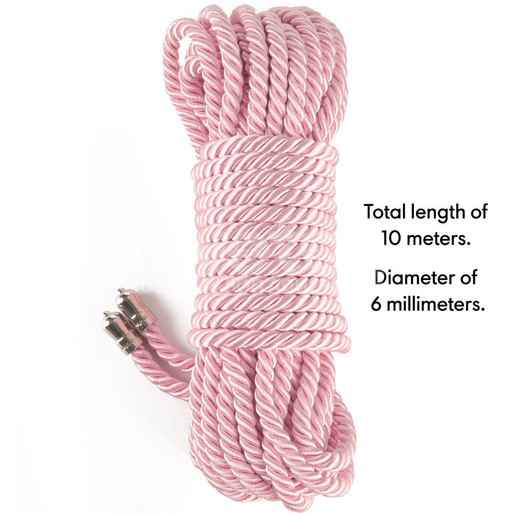 Rebellion Reign Silky Bondage Rope - Pink 10 metre length