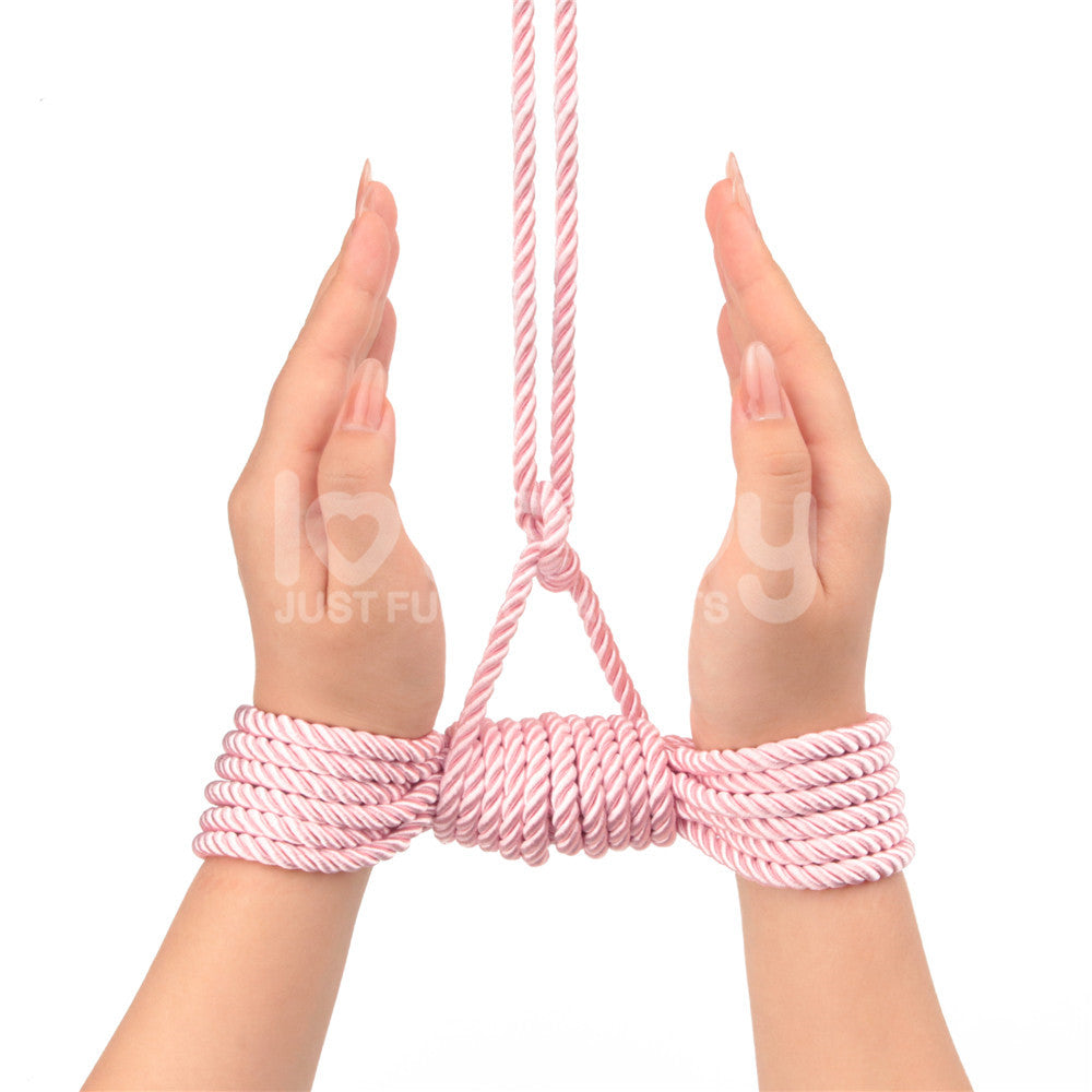 Rebellion Reign Silky Bondage Rope - Pink 10 metre length