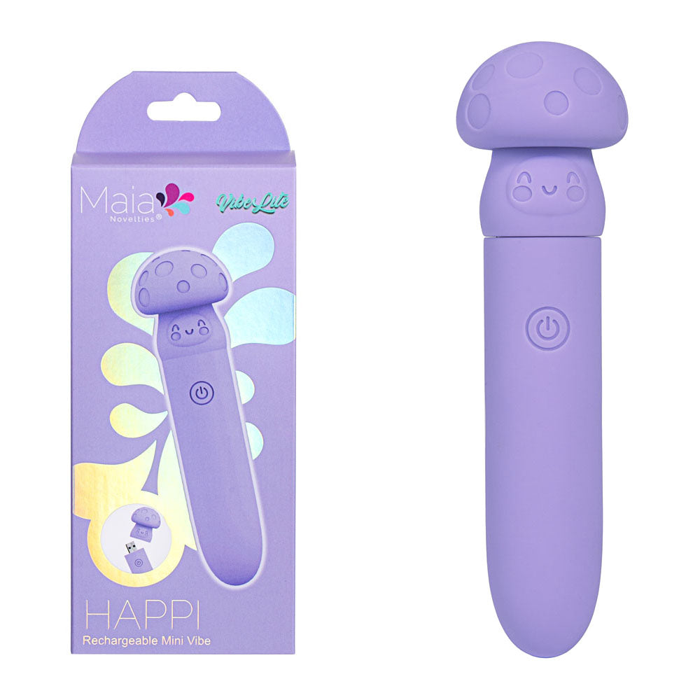 Maia HAPPI - Purple 11.1 cm USB Rechargeable Bullet