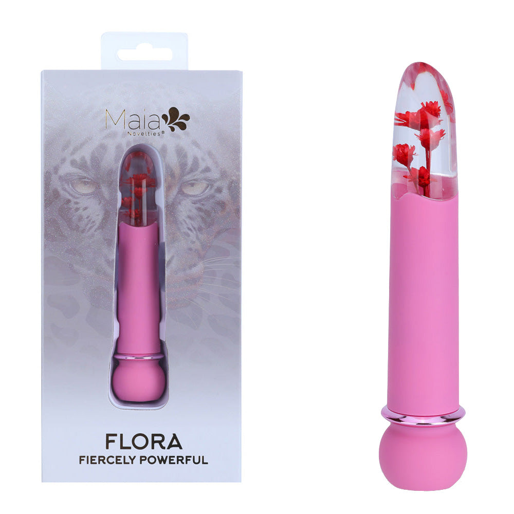 Maia Flora Pink Bullet Vibrator USB Rechargeable Powerful