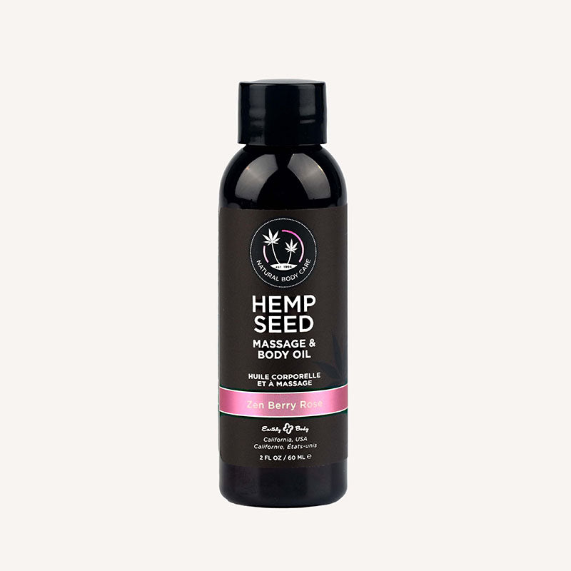 Hemp Seed Massage & Body Oil - (Blackberry, Yellow Rose & Amber)