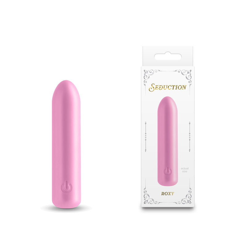 Seduction - Roxy - Metallic Pink - Metallic Pink 9 cm USB Rechargeable Vibrating Bullet