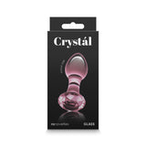 Crystal Gem - Pink - Pink 9 cm Glass Butt Plug