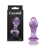 Crystal Gem - Purple 9 cm Glass Butt Plug