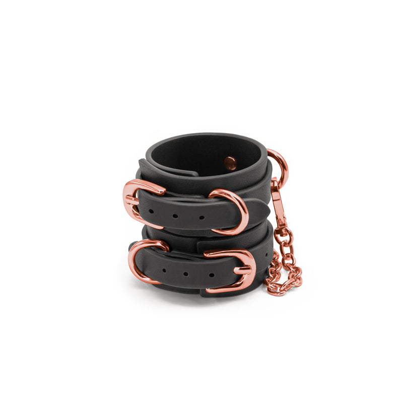 Bondage Couture Wrist Cuffs - Black Restraints