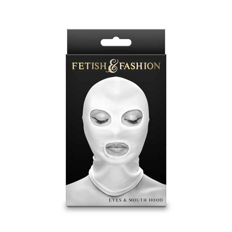 Fetish & Fashion - Eyes & Mouth Hood - White - White Hood