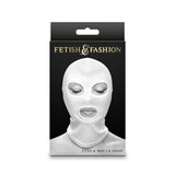 Fetish & Fashion - Eyes & Mouth Hood  - White