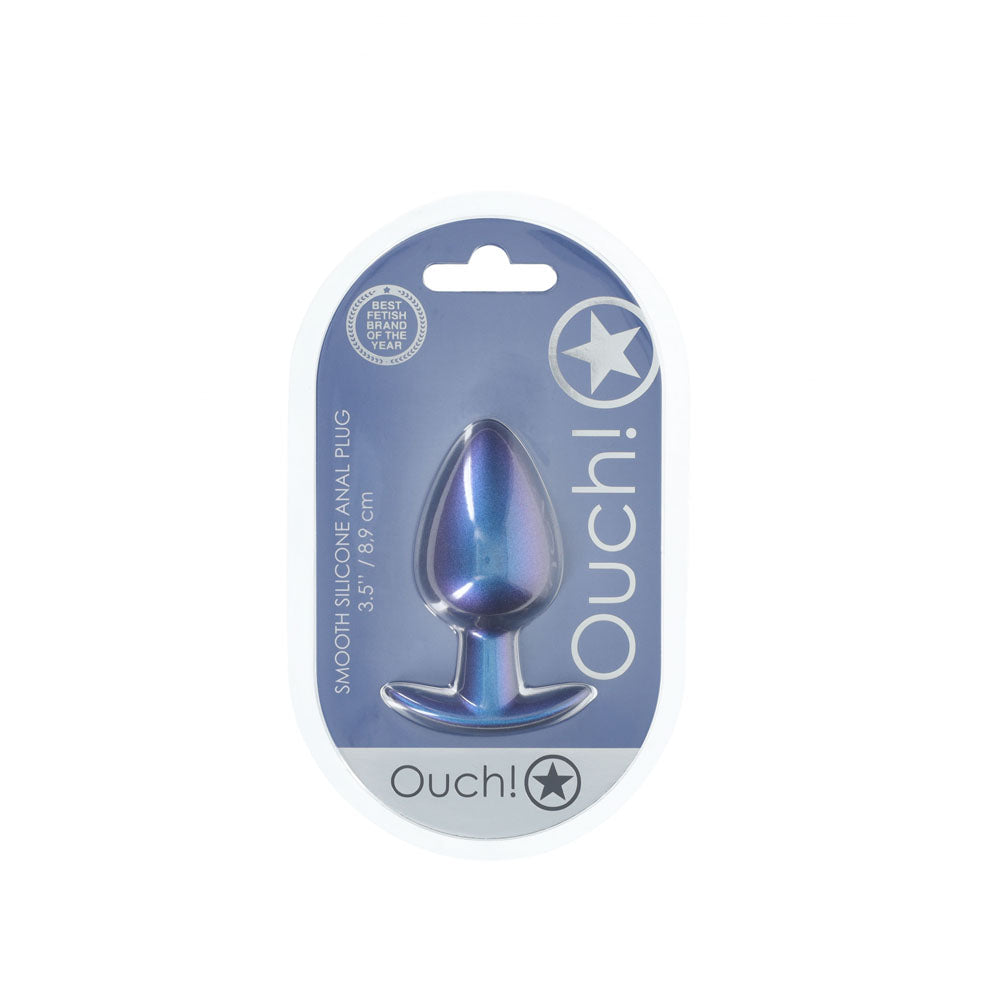 OUCH! Anal Plug - Large - Metallic Blue