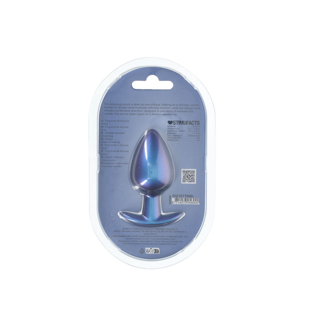 OUCH! Anal Plug - Large - Metallic Blue