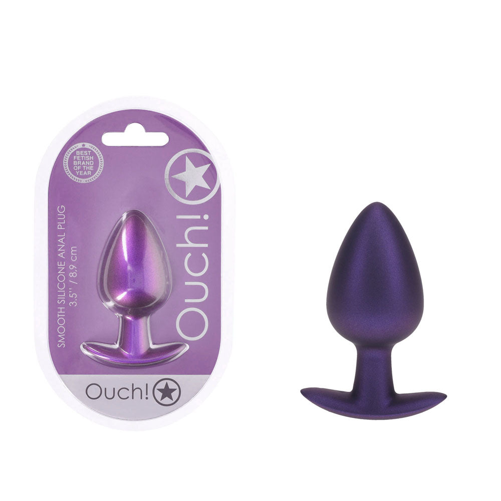 OUCH! Anal Plug - Large - Metallic Purple