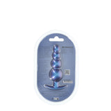 OUCH! Beaded Anal Plug - Metallic Blue