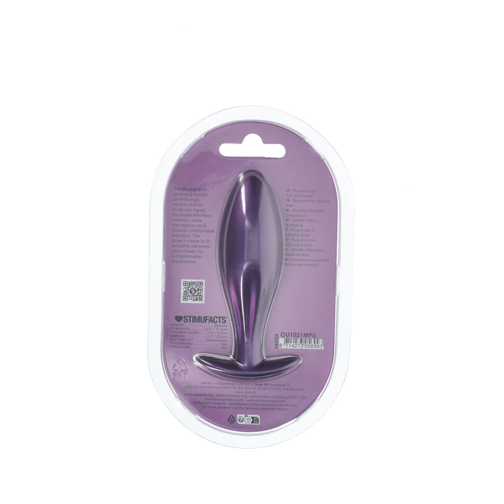 OUCH! Oval Anal Plug - Metallic Purple