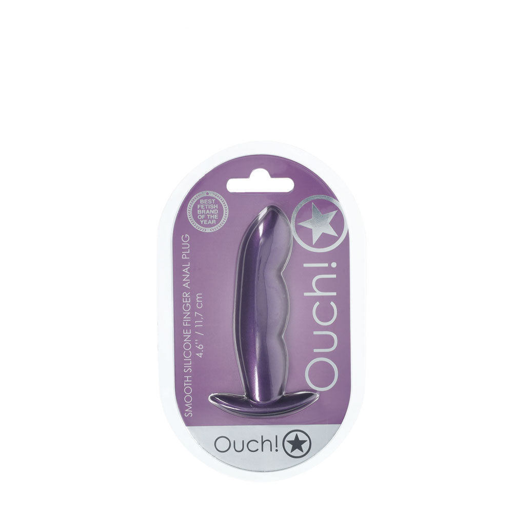 OUCH! Finger Anal Plug - Metallic Purple