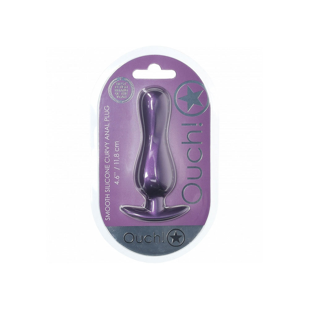 OUCH! Curvy Anal Plug - Metallic Purple